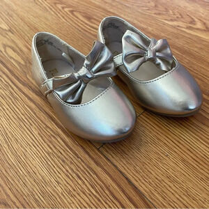 children's place gold mary jane baby shoes